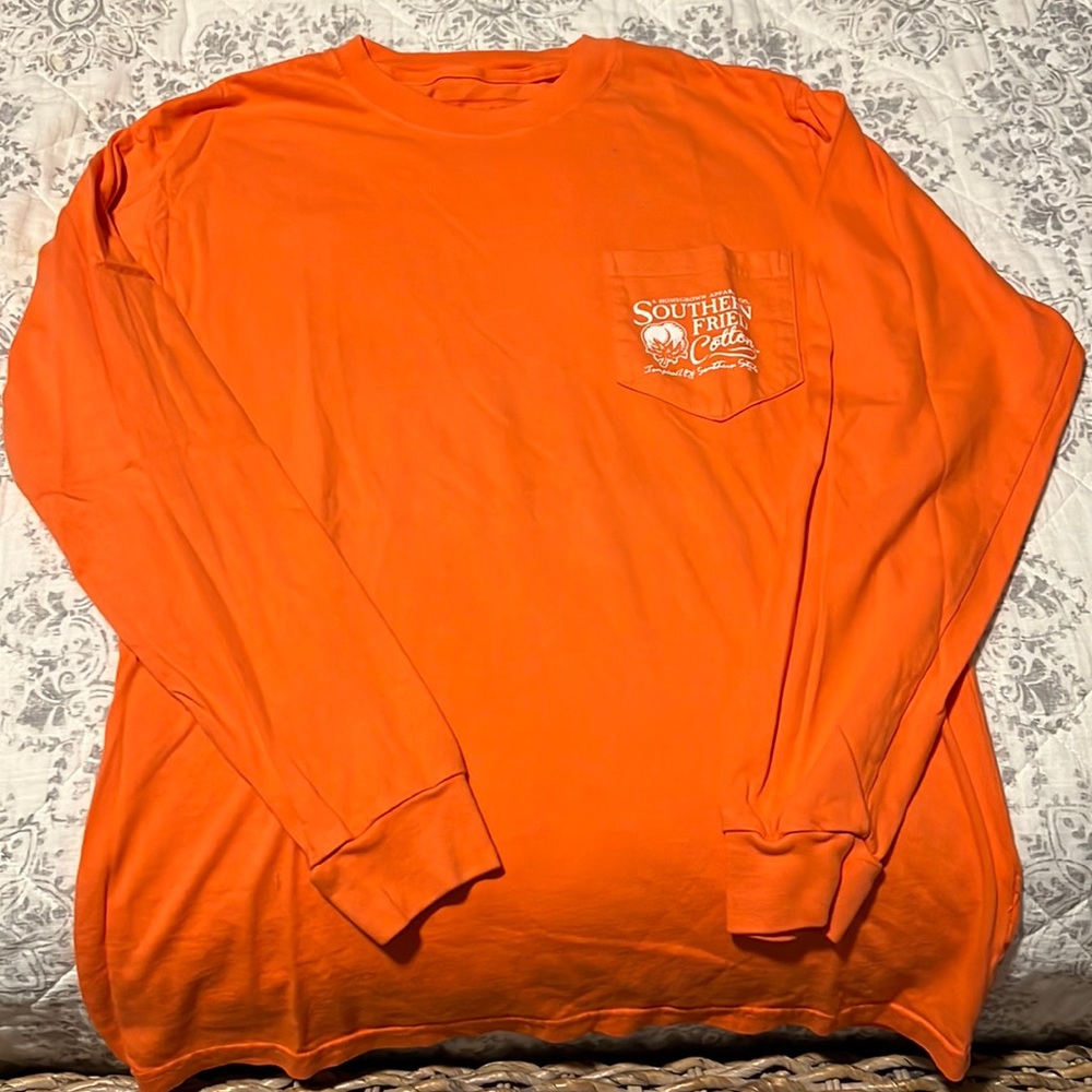 Orange Southern Fried Cotton Long Sleeve T-shirt